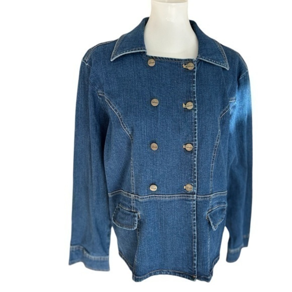 Campanella double breasted jean jacket - Picture 5 of 12